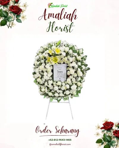 Krans Bunga Duka Cita cigelam